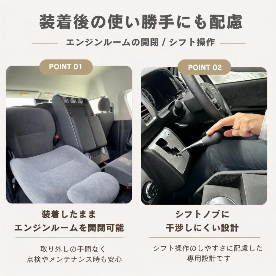 ハイエースワイド専用 ボルネアコンソール USB アームレスト ブラック