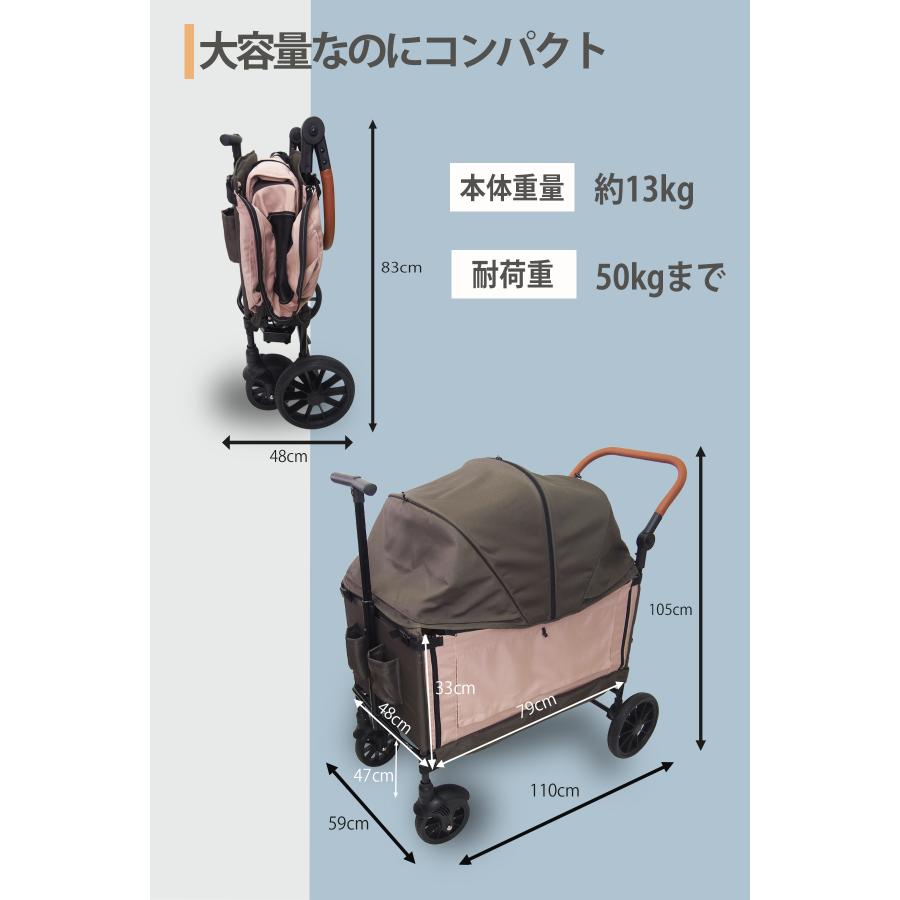 爆買セール 5000円OFFクーポン／ 大型ペットカート 多頭飼い 耐荷重