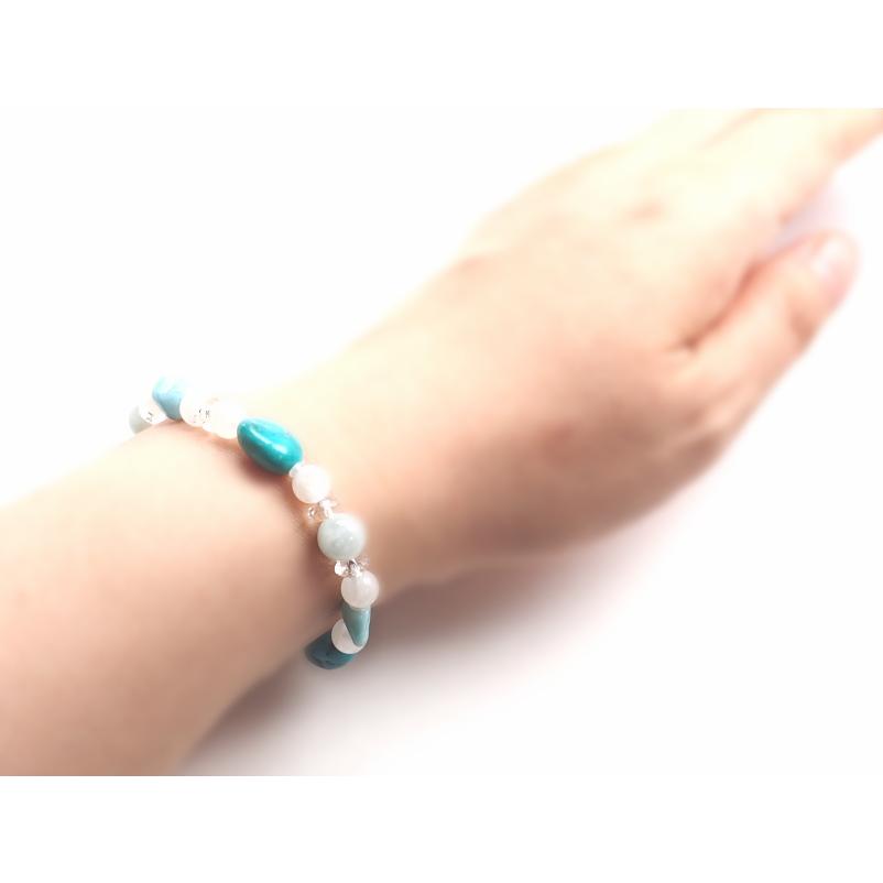 ラファエル 癒しの大天使 ブレスレット ターコイズ ラリマー 翡翠