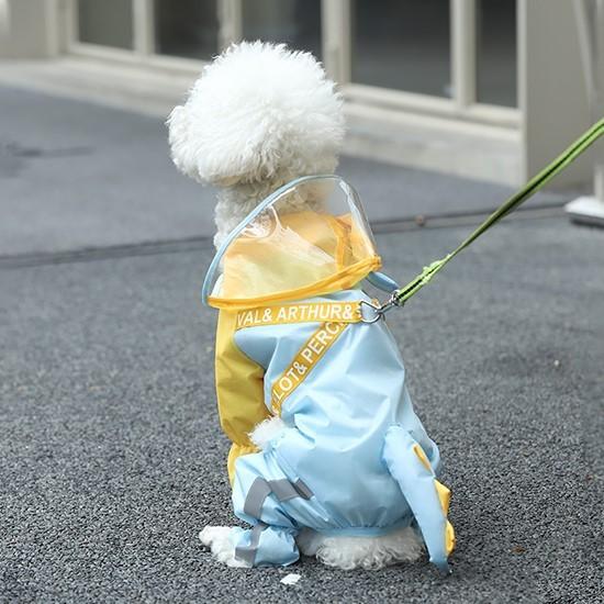 雨の日も可愛く♪恐竜レインコート レインポンチョ カッパ 犬用合羽 ペット服 犬 反射 犬服 雨の日 梅雨 おしゃれ｜atelier-toyou｜06