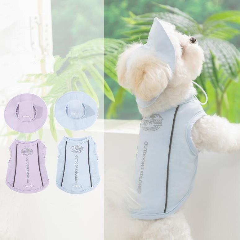 犬服 冷感服 トップス サンバイザー ペット服 犬 おしゃれ かわいい