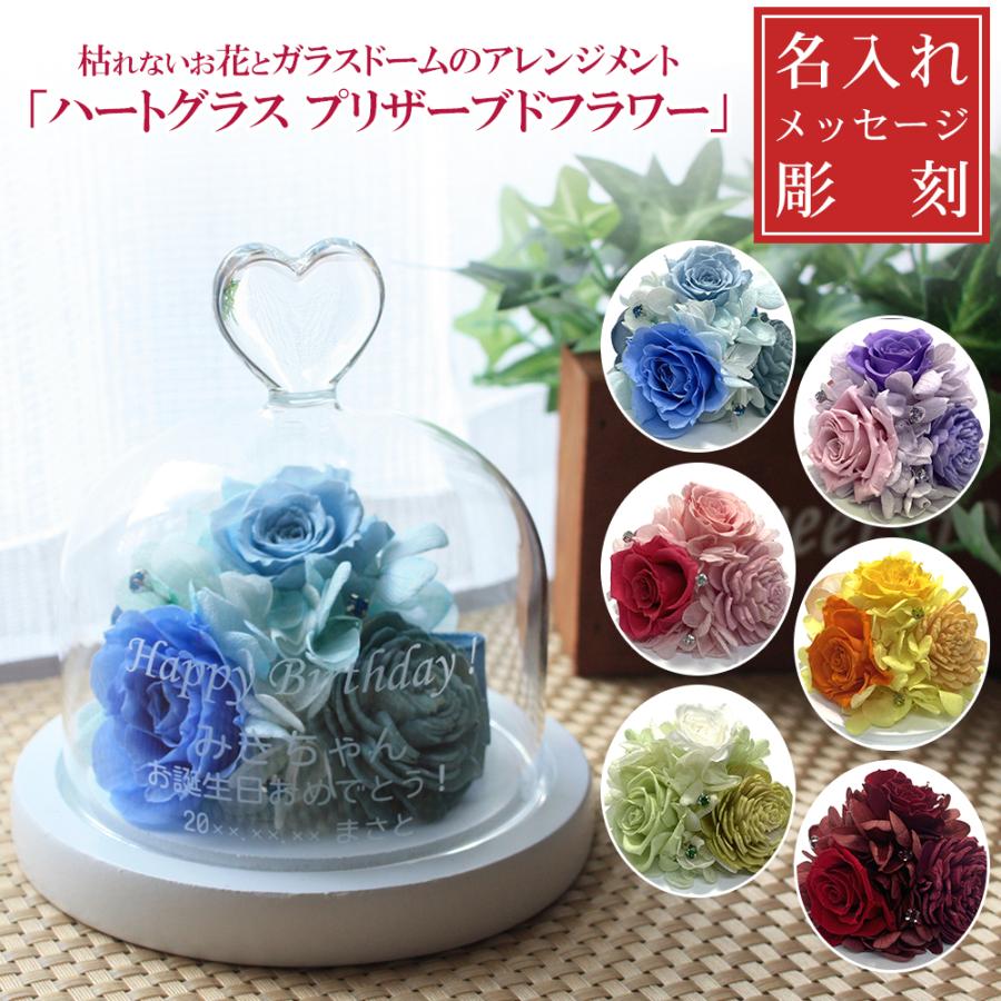 プリザーブドフラワー 水色のバラ バラの置物 花ギフト ガラスケース付き 1211b3efad98dece2fe804083a23fc