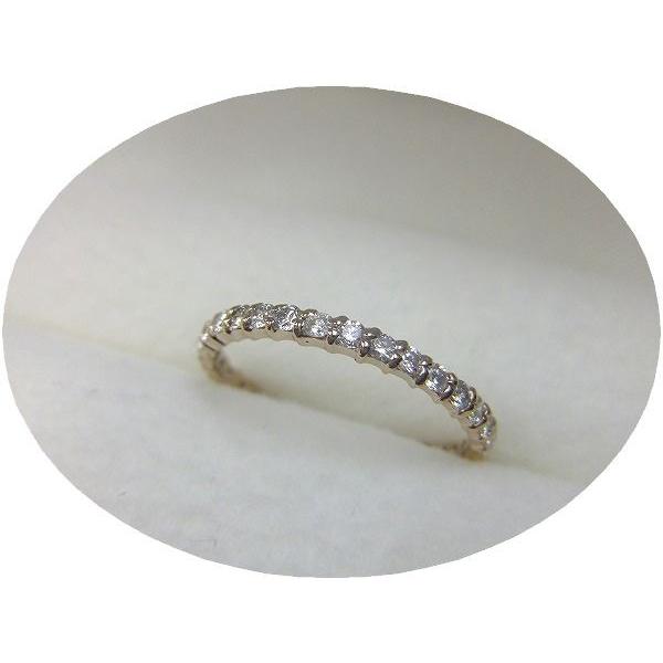 天然ダイヤモンド フルエタニティ リング ピンクゴールド 指輪 0.5ct K18PG 4月 誕生石の画像