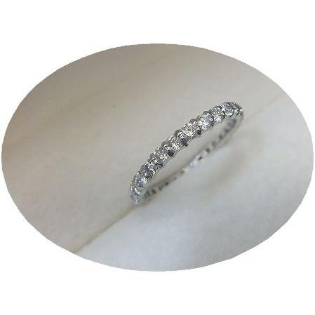 天然ダイヤモンド フルエタニティ リング ホワイトゴールド 指輪 0.5ct K18WG 4月 誕生石の画像