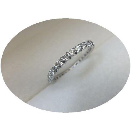 天然ダイヤモンド フルエタニティ リング ホワイトゴールド 指輪 0.5ct K18WG 4月 誕生石の画像