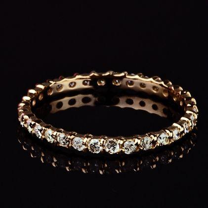 天然ダイヤモンド フルエタニティ リング イエローゴールド 指輪 0.5ct K18YG 4月 誕生石の画像