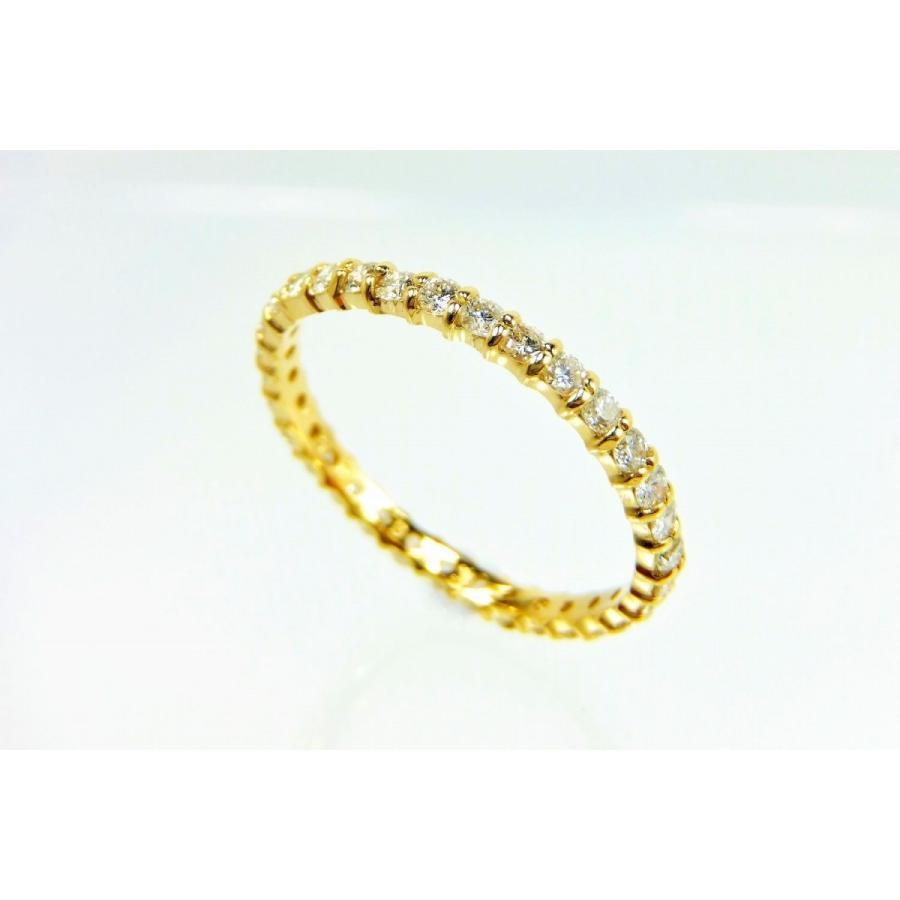 天然ダイヤモンド フルエタニティ リング イエローゴールド 指輪 0.5ct K18YG 4月 誕生石の画像