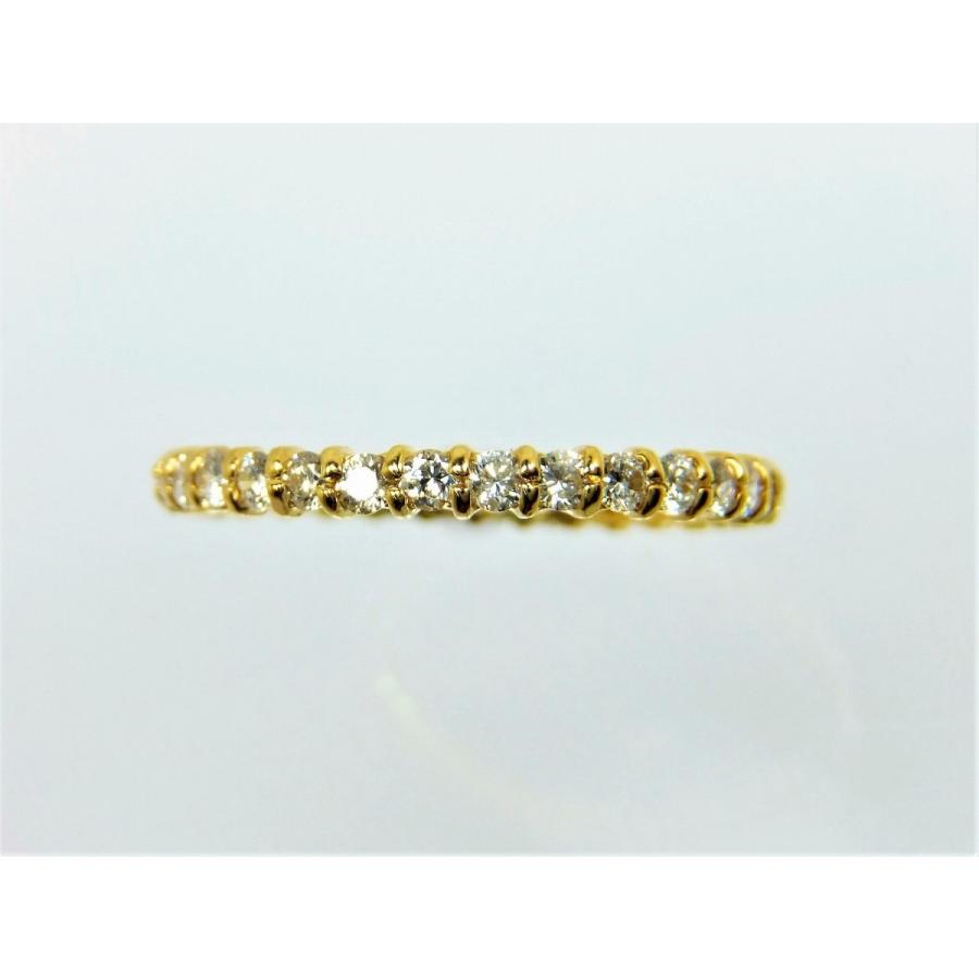天然ダイヤモンド フルエタニティ リング イエローゴールド 指輪 0.5ct K18YG 4月 誕生石の画像