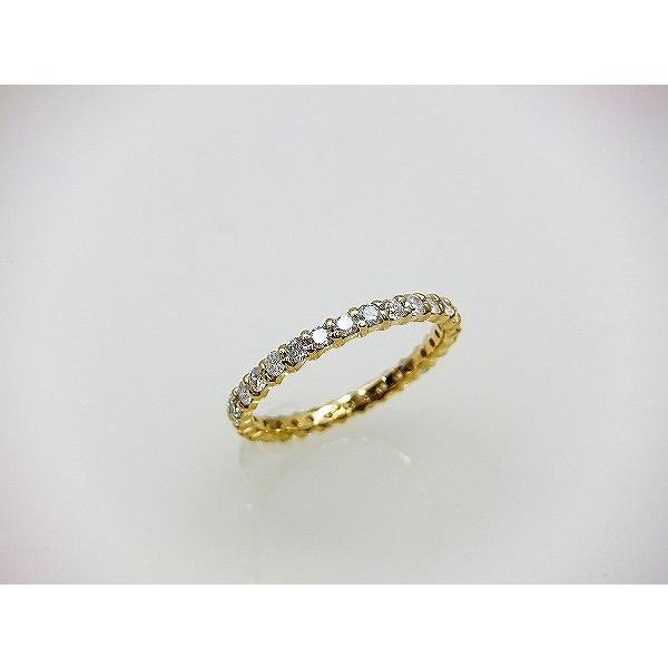 天然ダイヤモンド フルエタニティ リング イエローゴールド 指輪 0.5ct K18YG 4月 誕生石の画像