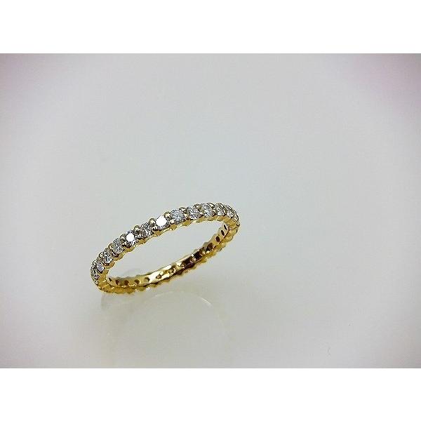 天然ダイヤモンド フルエタニティ リング イエローゴールド 指輪 0.5ct K18YG 4月 誕生石の画像