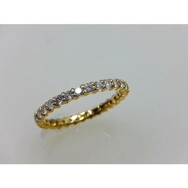 天然ダイヤモンド フルエタニティ リング イエローゴールド 指輪 0.5ct K18YG 4月 誕生石の画像