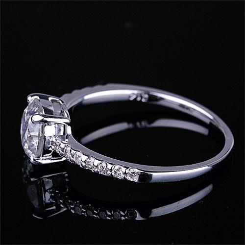 ダイヤモンド リング 指輪 大粒 1.0ct K18WG 4月 誕生石 天然石 