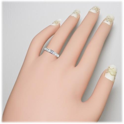 ダイヤモンド フルエタニティ リング 指輪 1.0ct Pt900 4月 誕生石 
