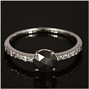 ダイヤモンド リング 指輪 0.5ct K10WG/K18WG ブラックダイヤモンド 4