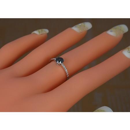 ダイヤモンド リング 指輪 0.5ct K10WG/K18WG ブラックダイヤモンド 4 