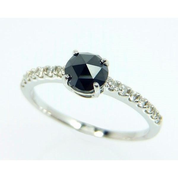 ダイヤモンド リング 指輪 0.5ct K10WG/K18WG ブラックダイヤモンド 4