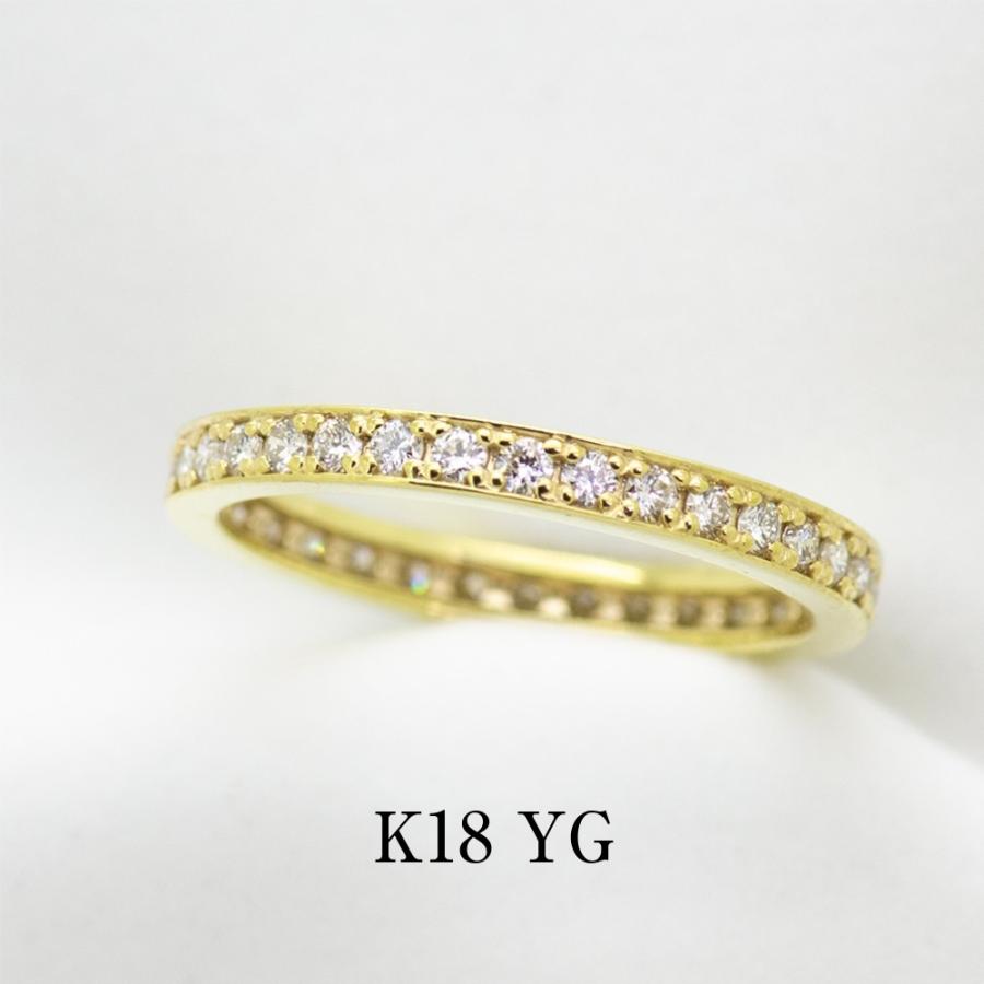 ダイヤモンド フルエタニティ リング 指輪 0.5ct K10/K18/Pt900 WG/YG/PG ピンキーリング対応 4月 誕生石 天然石 選べる地金の画像