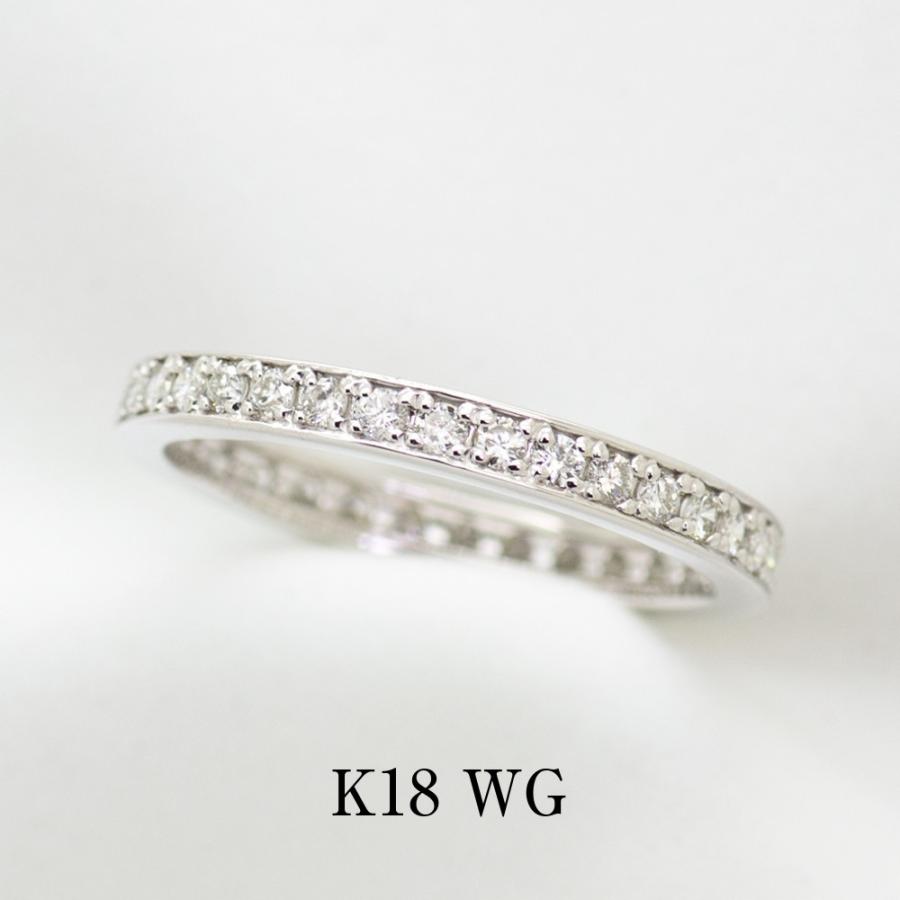 ダイヤモンド フルエタニティ リング 指輪 0.5ct K10/K18/Pt900 WG/YG/PG ピンキーリング対応 4月 誕生石 天然石 選べる地金の画像