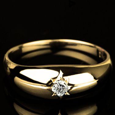 ダイヤモンド リング 指輪 0.05ct K10/K18/Pt900 甲丸 4月 誕生石 