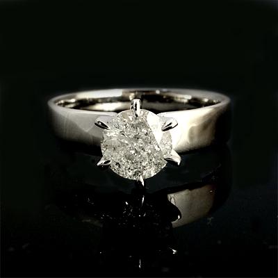 ダイヤモンド リング 指輪 1.0ct Pt100 4月 誕生石 天然石 : atelier 