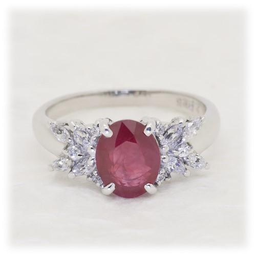 ルビー リング 指輪 2.0ct Pt900 ミャンマー産 7月 誕生石 天然石 