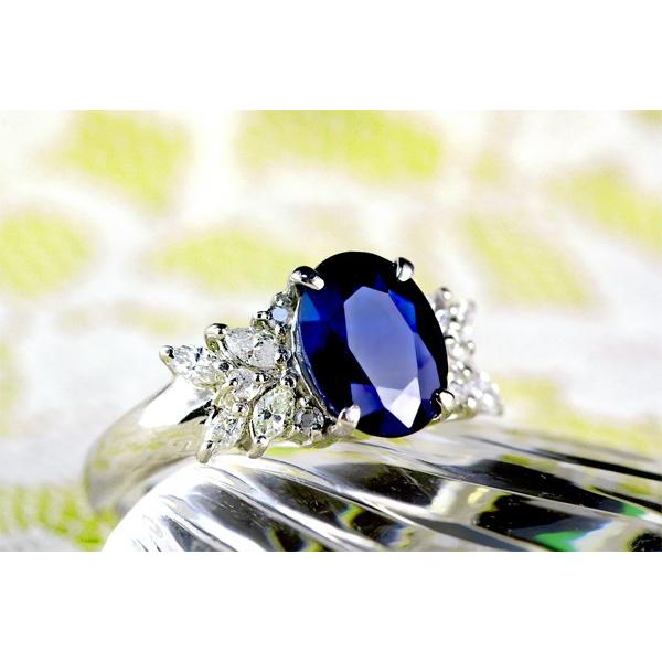 サファイア リング 指輪 2.0ct Pt900 9月 誕生石 天然石 サファイア リング 指輪 2.0ct Pt900 9月 誕生石 天然石