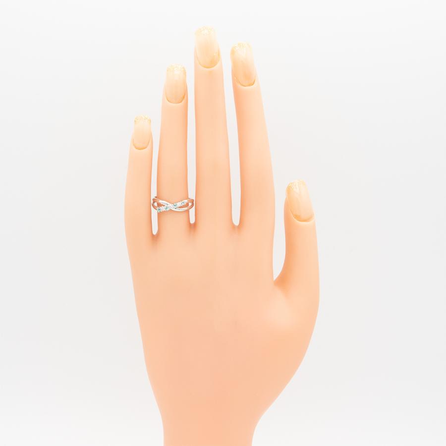 パライバトルマリン リング 指輪 0.13ct Pt900/K18WG ブラジル産 パライバトルマリン リング 指輪 0.13ct Pt900/K18WG ブラジル産