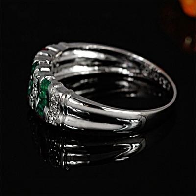 エメラルド 指輪 リング 0.3ct Pt100/K10WG 5月 誕生石 天然石 選べる地金の画像