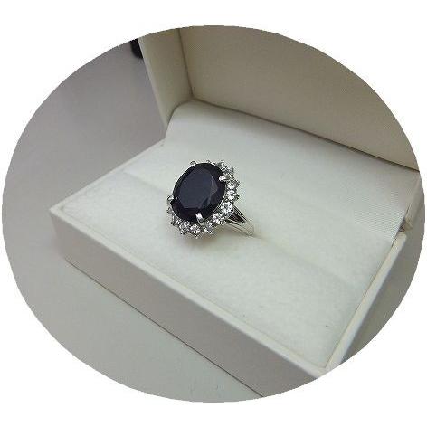サファイア リング 指輪 10ct SV925 ブラックサファイア 9月 サファイア リング 指輪 10ct SV925 ブラックサファイア 9月
