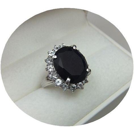 サファイア リング 指輪 10ct SV925 ブラックサファイア 9月 誕生石