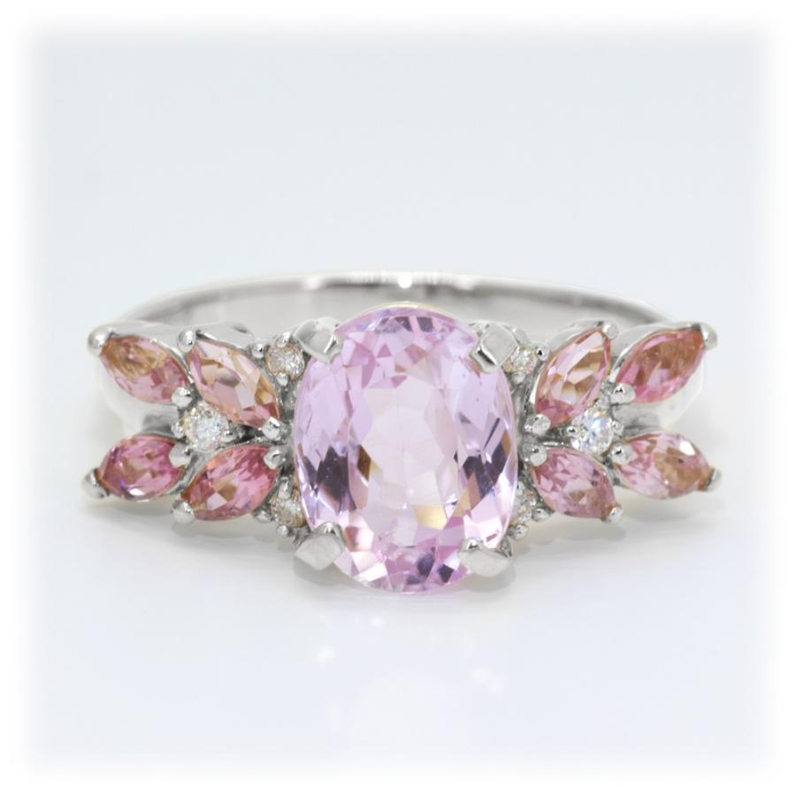 クンツァイト リング 指輪 2.5ct K10WG/K10YG/K18WG/K18YG 4月 誕生石 