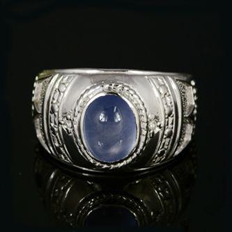 スターサファイア リング 指輪 2ct K10WG/K18WG/Pt900 9月 誕生石  