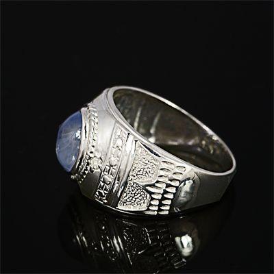 スターサファイア リング 指輪 2ct K10WG/K18WG/Pt900  9月 誕生石 天然石 選べる地金の画像