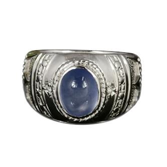 スターサファイア リング 指輪 2ct K10WG/K18WG/Pt900  9月 誕生石 天然石 選べる地金の画像