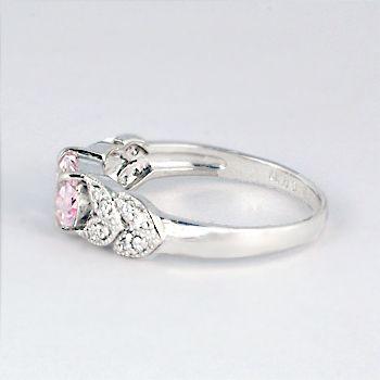 モルガナイト リング 指輪 0.6ct K10WG ピンクモルガナイト 3月 誕生石 天然石の画像