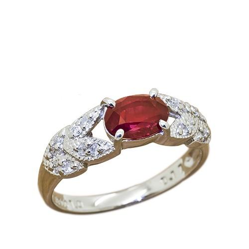 Pt900ルビー/ダイヤモンドリング 7月誕生石 普段使い◎ CM119