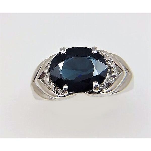 サファイア リング 指輪 3.0ct K10WG/K18WG カンチャナブリ産 9月 誕生石 天然石 選べる地金の画像