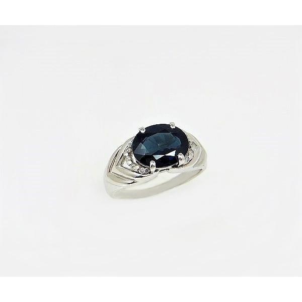 サファイア リング 指輪 3.0ct K10WG/K18WG カンチャナブリ産 9月 