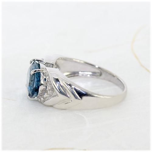 ブルートパーズ リング 指輪 3.0ct K10WG ロンドンブルー 11月 誕生石 天然石の画像