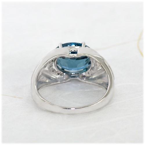 ブルートパーズ リング 指輪 3.0ct K10WG ロンドンブルー 11月 誕生石 天然石の画像