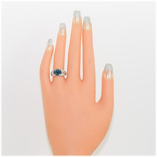 ブルートパーズ リング 指輪 3.0ct K10WG ロンドンブルー 11月 誕生石 天然石の画像