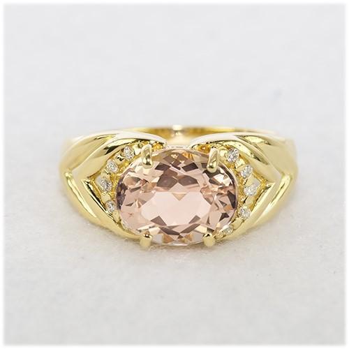 モルガナイト リング 指輪 2.5ct K10YG/K18YG 3月 誕生石 天然石 選べる地金の画像
