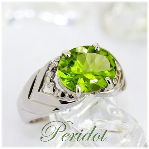 ８月の誕生石 ペリドット デザイン リング サイズ＃１２・５ ペリドット シルバーリング(8月誕生石)《24T10215》 | 京セラ