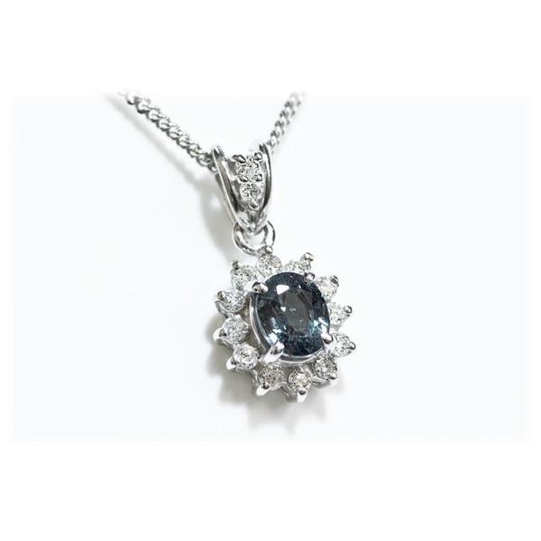 カラーチェンジ ガーネット リング 指輪 0.5ct K10WG