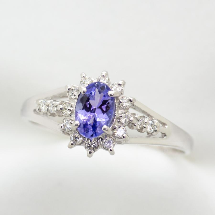タンザナイト リング 指輪 0.3ct K10WG/K10YG 12月 誕生石 天然石 