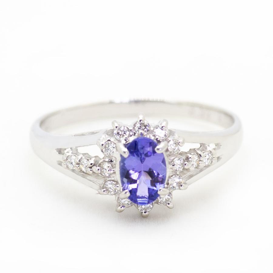 タンザナイト リング 指輪 0.3ct K10WG/K10YG 12月 誕生石 天然石