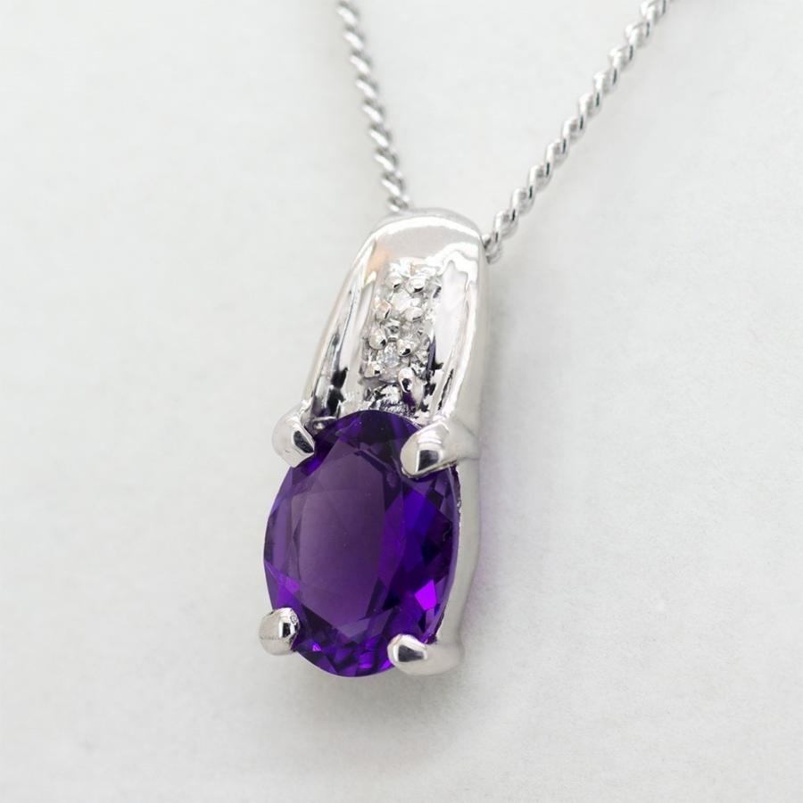 アメジスト ネックレス ペンダント 1.5ct Pt100 GV 2月 誕生石 天然石 