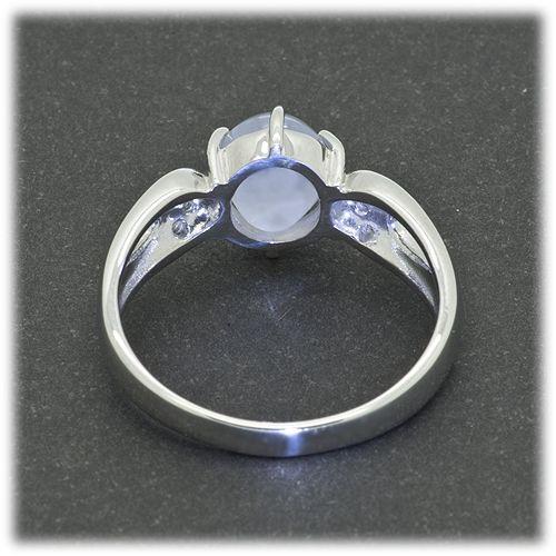 サファイア リング 指輪 2.0ct K10WG スターサファイア 稀少 9月 