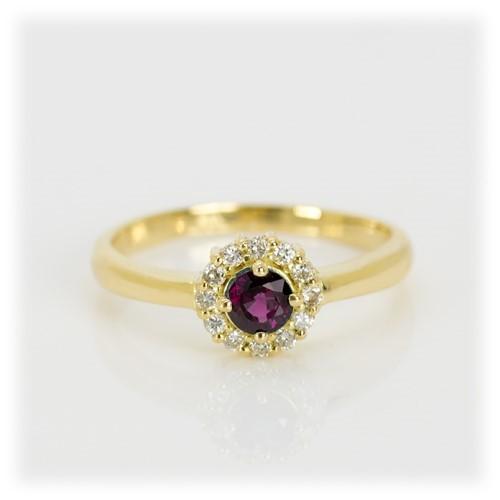 ルビー リング 指輪 0.3ct K10YG/K18YG 7月 誕生石 天然石 選べる地金