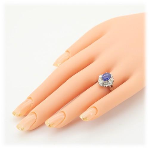 サファイア リング 指輪 2.94ct Pt900 ブルースターサファイア 9月 